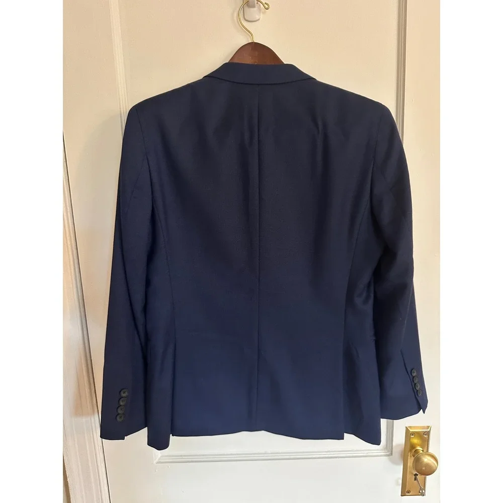 Hugo Boss Wool Suit 36S Jacket 32R Pants Navy Blue 2-Piece Blazer Coat 2 Button